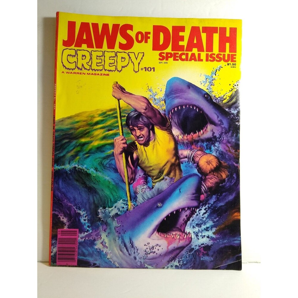 Creepy #101 Warren Comic Book 1978 Jaws of Death Special Issue Sharks Star Wars